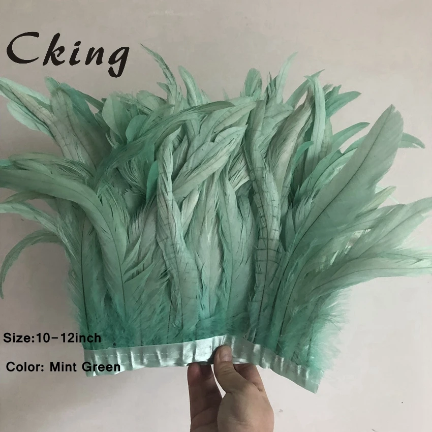 1 meter Mint Green 25-30cm 10-12" Rooster Feather Trim Feather Fringe Chicken Feather Ribbon For Dress Skirt Carnival Costume
1 meter Mint Green 25-30cm 10-12" Rooster Feather Trim Feather Fringe Chicken Feather Ribbon For Dress Skirt Carnival Costume
