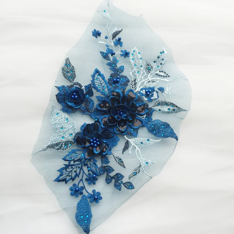 2 Pieces 3D Flower Embroidered Tulle Lace Trim Sewing Applique Dress Veil Decor 40X25cm Mesh Fabric For Garment Accessories
2 Pieces 3D Flower Embroidered Tulle Lace Trim Sewing Applique Dress Veil Decor 40X25cm Mesh Fabric For Garment Accessories