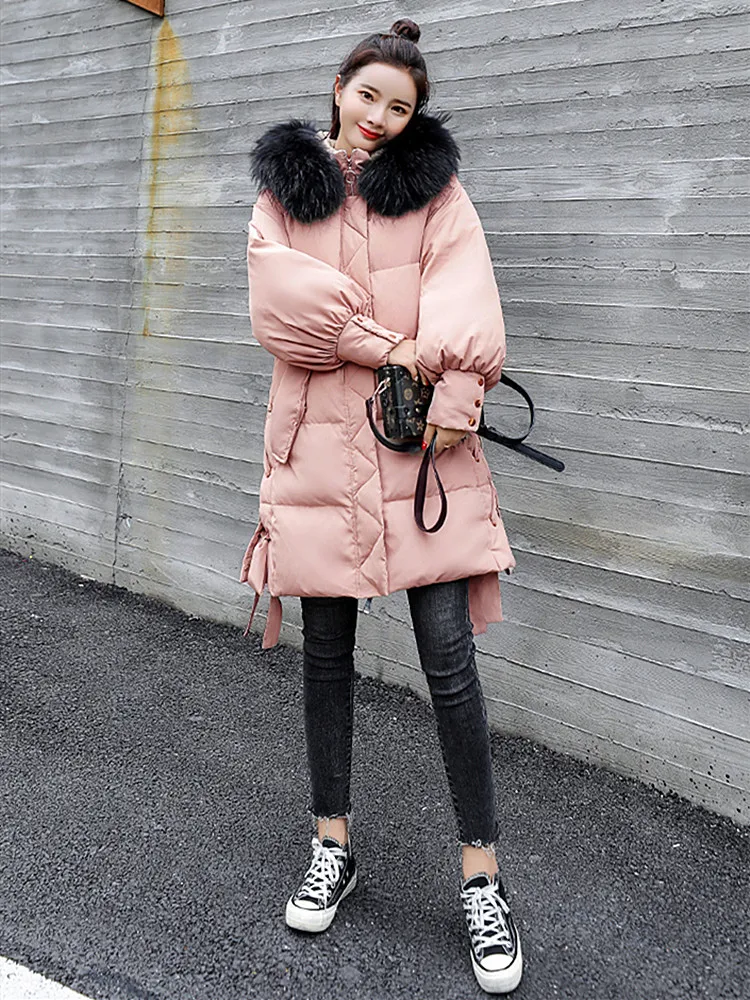 Fashion Hooded Fur Collar Cotton Jacket Women 2018 Winter New Long Loose Thick Down Cotton Coat Long Sleeve Women's Clothing
Fashion Hooded Fur Collar Cotton Jacket Women 2018 Winter New Long Loose Thick Down Cotton Coat Long Sleeve Women's Clothing