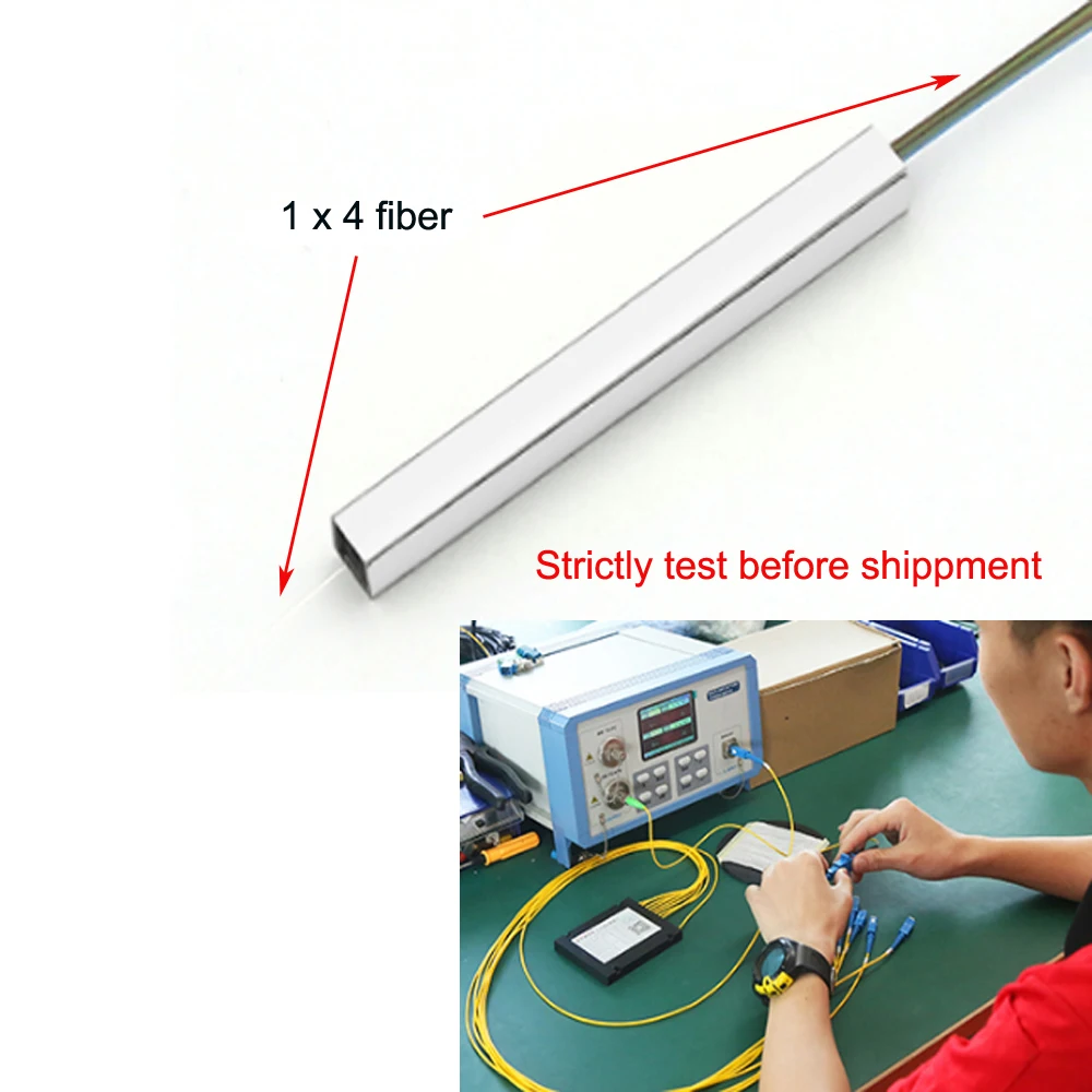 FC/UPC 1x4 FBT Волоконно-оптический сплиттер 1310/1550nm одномодовый PLC модуль SM 1 M высокая