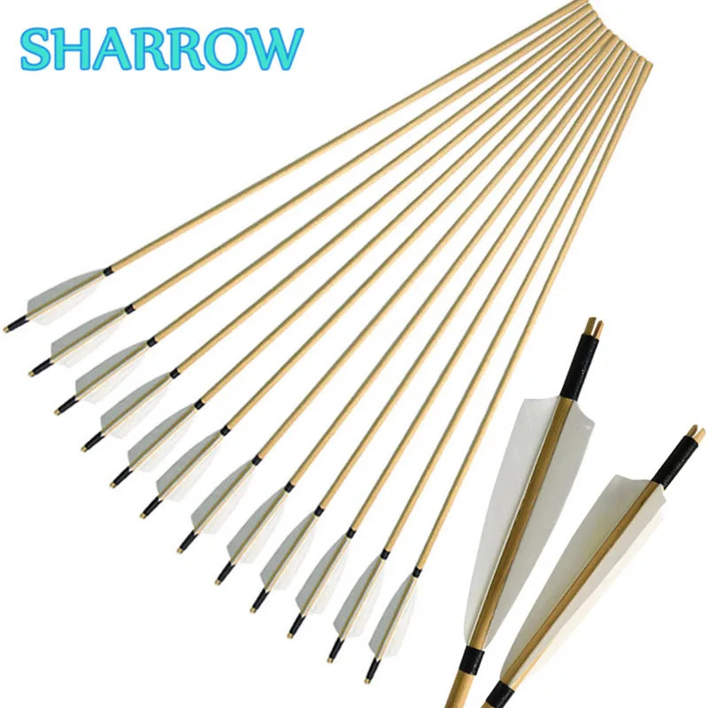 10Pcs 31" Archery Handmade Wooden Arrows 5" Turkey Feather Wood Arrows DIY For Outdoor Shooting Targeting Practice Accessories
10Pcs 31" Archery Handmade Wooden Arrows 5" Turkey Feather Wood Arrows DIY For Outdoor Shooting Targeting Practice Accessories