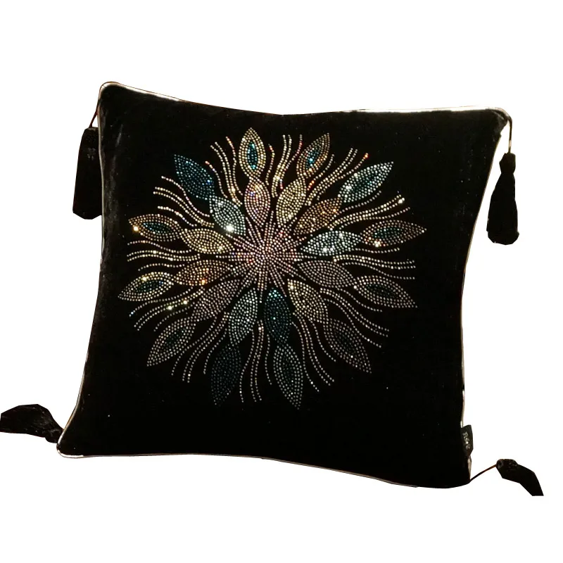 Black rhinestone luxury Velvet pillow pillow cushion sofa cushions Car Cushion diamond
Black rhinestone luxury Velvet pillow pillow cushion sofa cushions Car Cushion diamond
