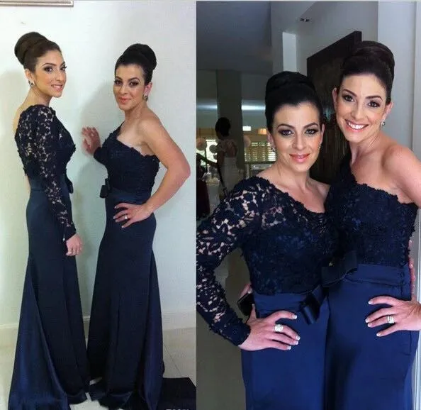 Navy Blue One Shoulder Long Sleeve Lace Mermaid Bridesmaid Dresses 2019 Lady Wedding Party Gown Prom Dress
Navy Blue One Shoulder Long Sleeve Lace Mermaid Bridesmaid Dresses 2019 Lady Wedding Party Gown Prom Dress