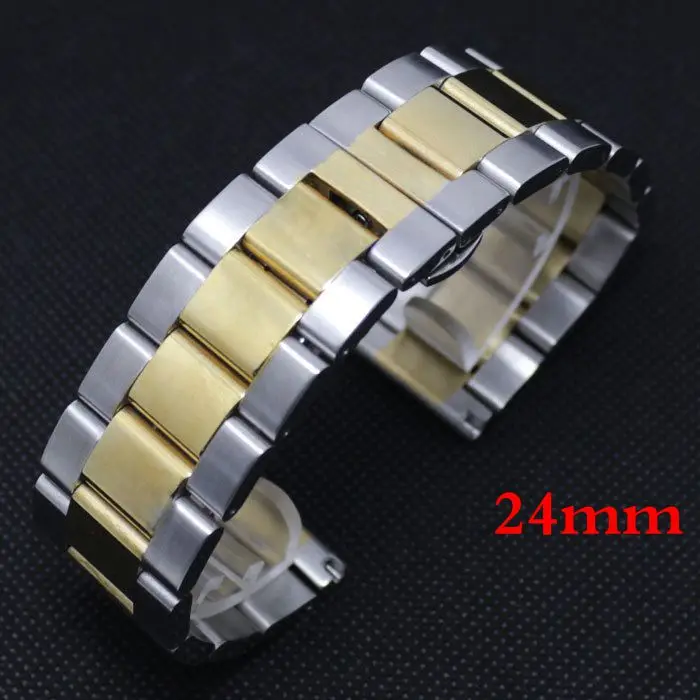 24mm Push Button Hidden Clasp Strap Golden And Silver Stainless Steel Watchbands Straight Bracelet Pulseira De Relogio GD014124
24mm Push Button Hidden Clasp Strap Golden And Silver Stainless Steel Watchbands Straight Bracelet Pulseira De Relogio GD014124