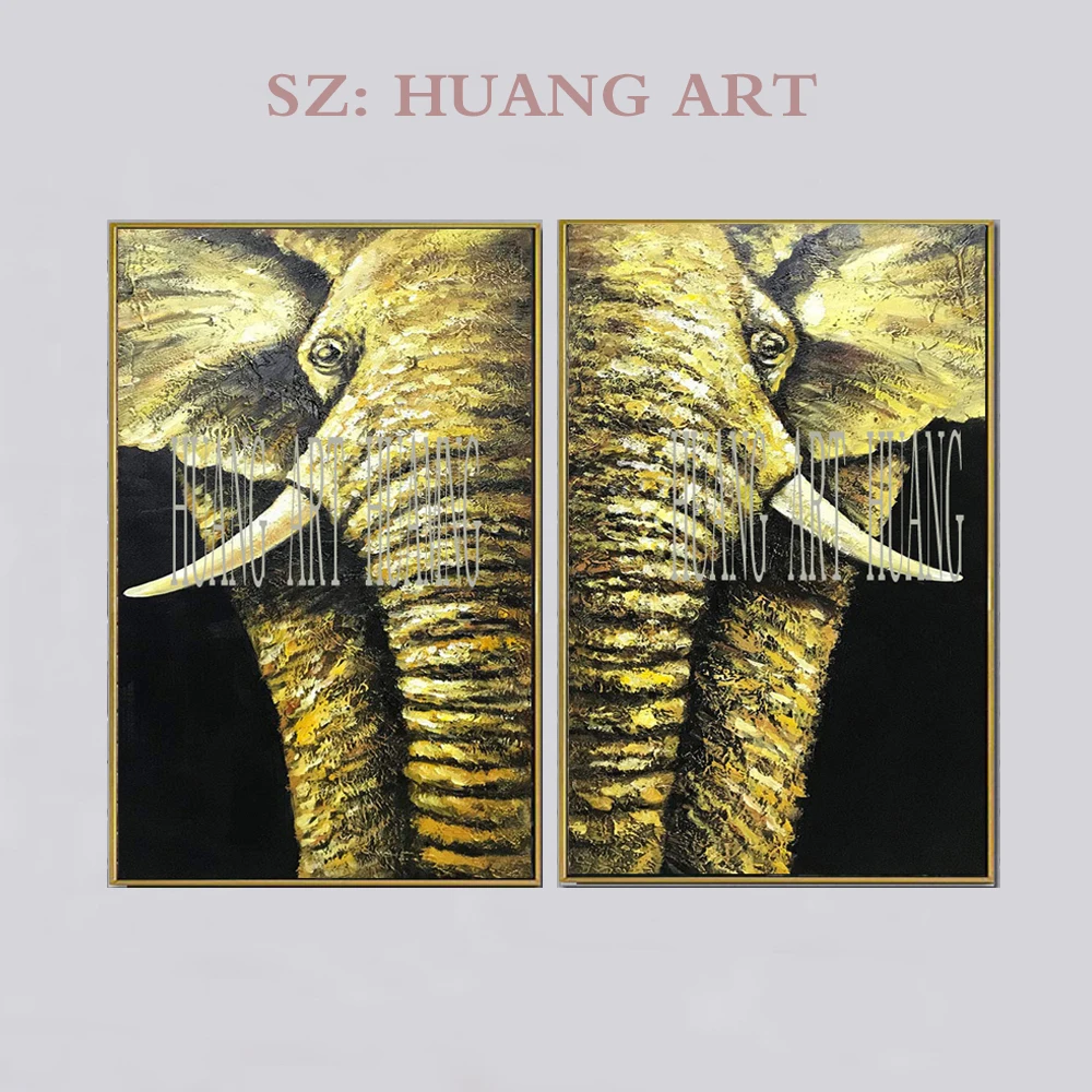 Hand Painted Abstract Golden Elephant Couples Oil Paintings On Canvas Children's Room Wall Picture For Living Room Home Decor
Hand Painted Abstract Golden Elephant Couples Oil Paintings On Canvas Children's Room Wall Picture For Living Room Home Decor