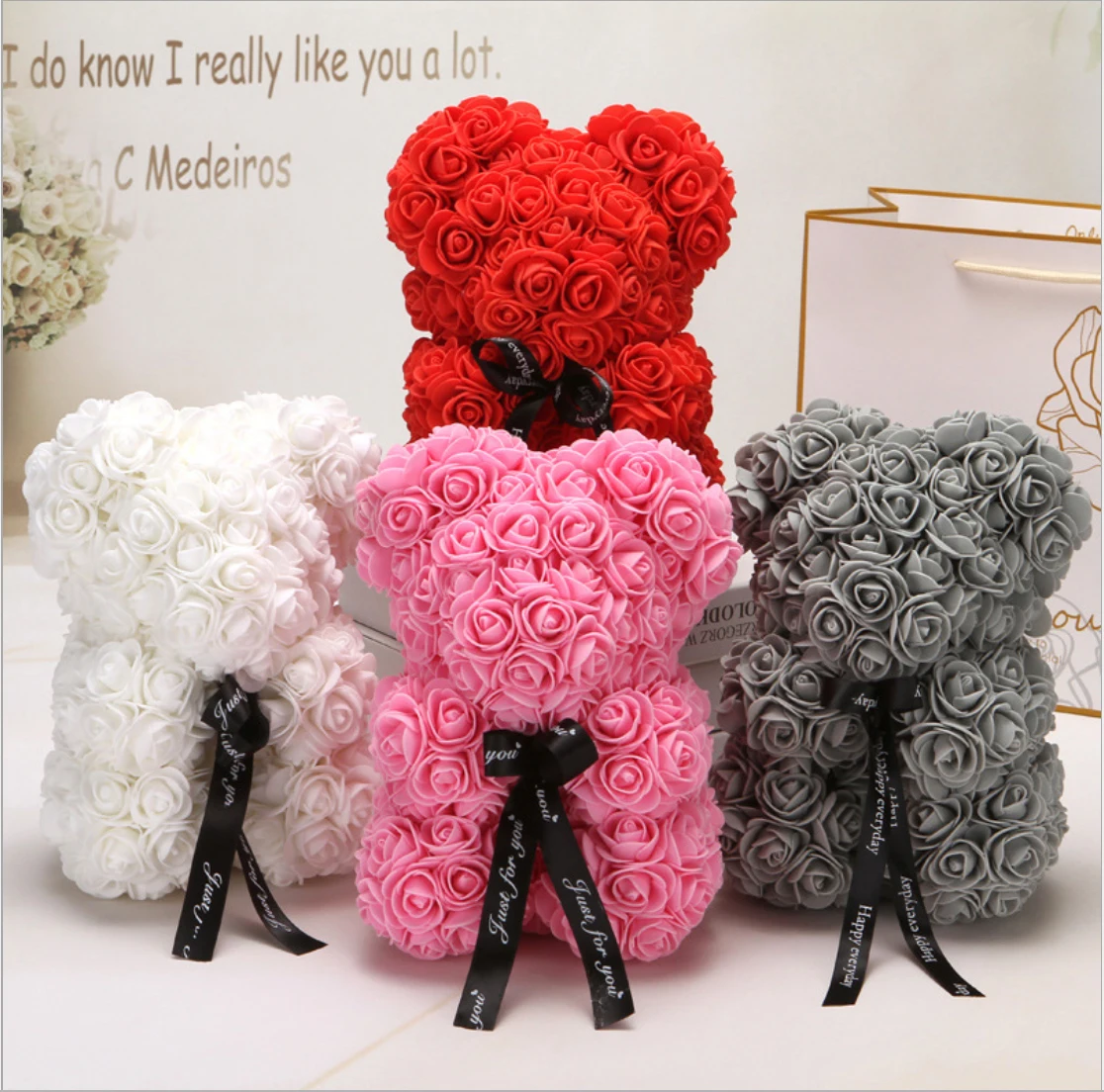 Artificial Flowers 25cm Rose Bear Girlfriend Anniversary Christmas Valentine's Day Gift Birthday Present for Wedding Party
Artificial Flowers 25cm Rose Bear Girlfriend Anniversary Christmas Valentine's Day Gift Birthday Present for Wedding Party
