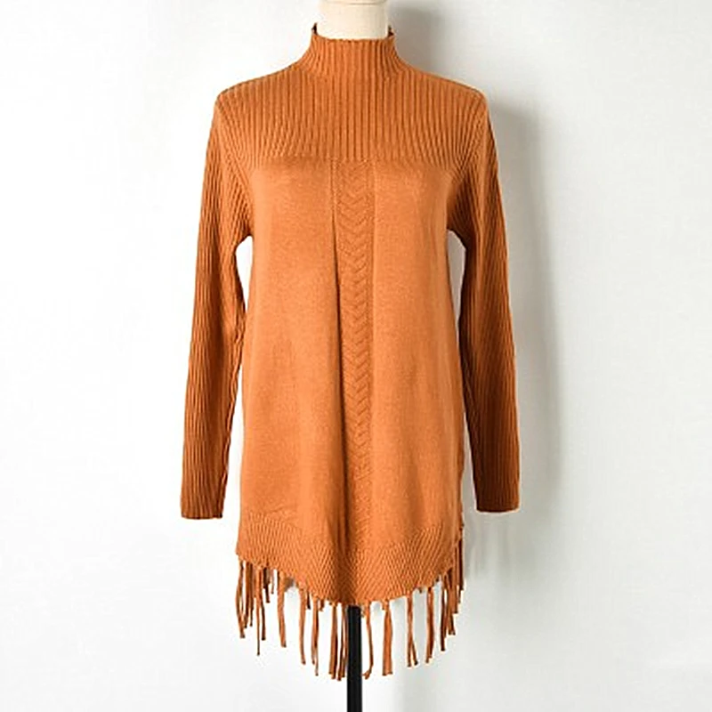 Autumn And Winter New Long Paragraph Large Size Half-high Collar Tassel Hem Sweater Women's Bottoming Shirt Shirt Fashion Casual
Autumn And Winter New Long Paragraph Large Size Half-high Collar Tassel Hem Sweater Women's Bottoming Shirt Shirt Fashion Casual