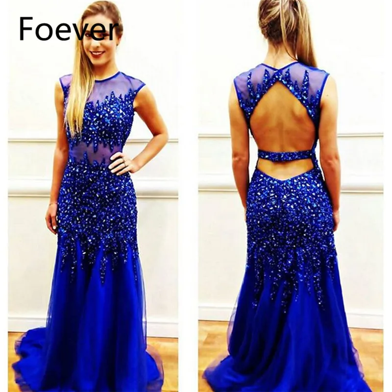 Luxuries 2019 Promotion Mermaid Prom Dress Rhinestone Crystals Backless Royer Blue Tulle vestido de festa Prom Dresses
Luxuries 2019 Promotion Mermaid Prom Dress Rhinestone Crystals Backless Royer Blue Tulle vestido de festa Prom Dresses
