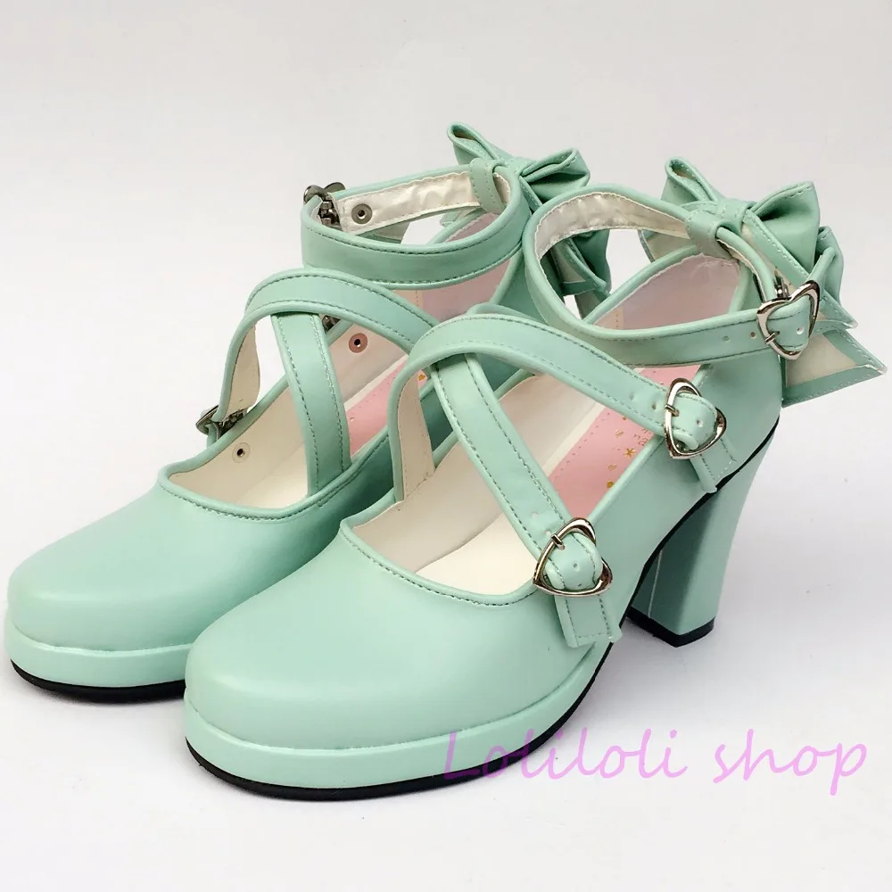 Princess sweet lolita shoes Japanese design customized special shaped shoes mint bow tie high heel an5160
Princess sweet lolita shoes Japanese design customized special shaped shoes mint bow tie high heel an5160