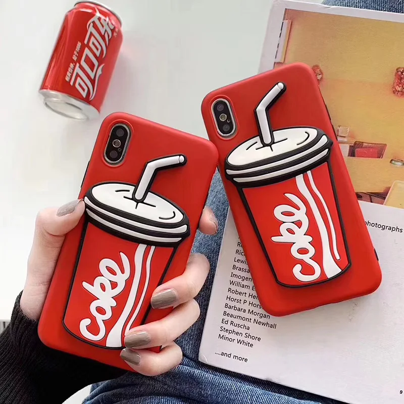 Летние напитки для iPhone Xs XR Max мобильный телефон оболочка 7 8 Plus Сода силикагель