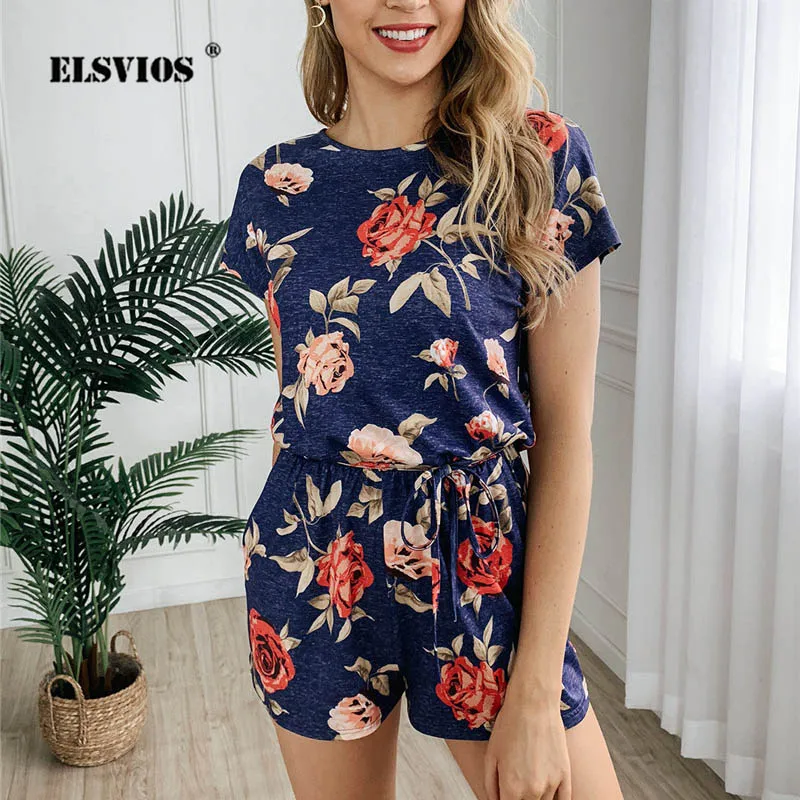 ELSVIOS 2019 summer Women Romper Jumpsuit Elegant Short Sleeve Floral Print Playsuit Lady Casual Holiday Leopard print Rompers
ELSVIOS 2019 summer Women Romper Jumpsuit Elegant Short Sleeve Floral Print Playsuit Lady Casual Holiday Leopard print Rompers
