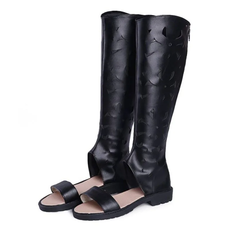 Tuyoki Women's Knee High Sandals New Summer Round Open Toe Flats Shoes Fashion Hollow Out Western Style Shoes Women Size 34-43
Tuyoki Women's Knee High Sandals New Summer Round Open Toe Flats Shoes Fashion Hollow Out Western Style Shoes Women Size 34-43