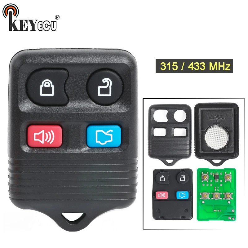 KEYECU Replacement 315/433MHz CWTWB1U331 Remote Key Fob 4 Button for Ford Explorer Mustang Escape F Series Mazda B2300
KEYECU Replacement 315/433MHz CWTWB1U331 Remote Key Fob 4 Button for Ford Explorer Mustang Escape F Series Mazda B2300