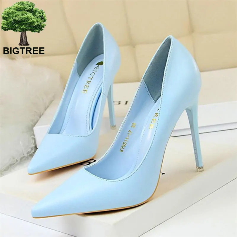 BIGTREE Soft Leather Shallow Fashion Women's High Heels Shoes Candy Colors Pointed Toe Women Pumps Show Thin Female Office Shoe 
BIGTREE Soft Leather Shallow Fashion Women's High Heels Shoes Candy Colors Pointed Toe Women Pumps Show Thin Female Office Shoe