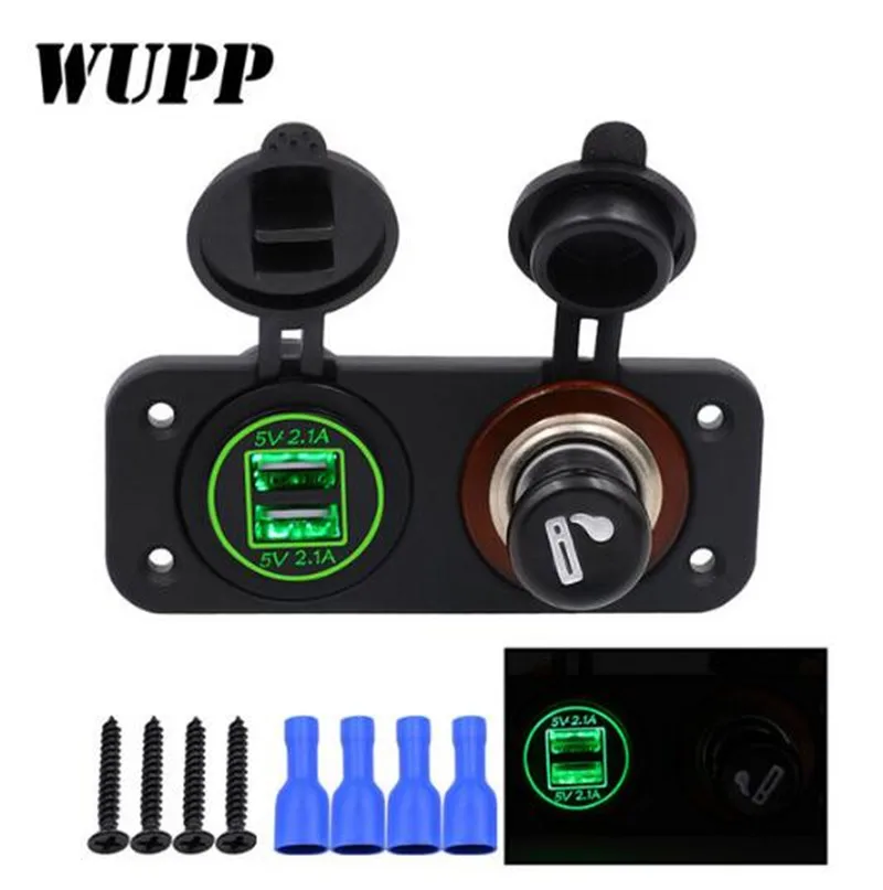 WUPP Waterproof Dust-proof 5V 3.1A Dual Charger Motorcycle Boat Power Socket Adapter USB Charger For Phone/GPS
WUPP Waterproof Dust-proof 5V 3.1A Dual Charger Motorcycle Boat Power Socket Adapter USB Charger For Phone/GPS