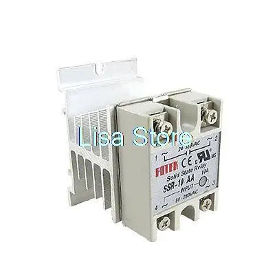 SSR-10AA 80-250VAC / 24-380VAC 10A Однофазный твердотельные реле постоянного тока + теплоотвод
SSR-10AA 80-250VAC / 24-380VAC 10A Однофазный твердотельные реле постоянного тока + теплоотвод