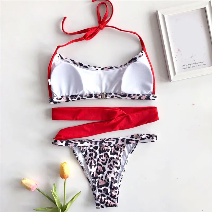 Women's swimming suit Bikini Leopard Print maillot de bain femme Split Leather Buckle Bikini Set Beachwear Swimwear Biquini 4as
Women's swimming suit Bikini Leopard Print maillot de bain femme Split Leather Buckle Bikini Set Beachwear Swimwear Biquini 4as
