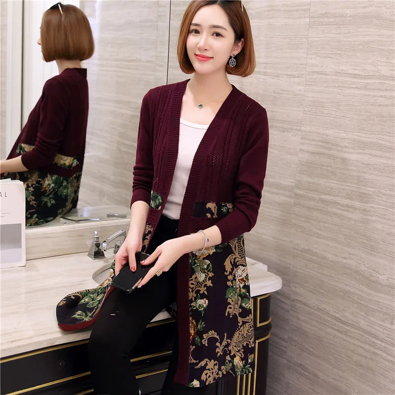 2020 New Women Cardigan Floral Patchwork Knitwear Coat Oversized Sweater Cape Poncho Women Autumn Winter Cardigans Clothes
2020 New Women Cardigan Floral Patchwork Knitwear Coat Oversized Sweater Cape Poncho Women Autumn Winter Cardigans Clothes