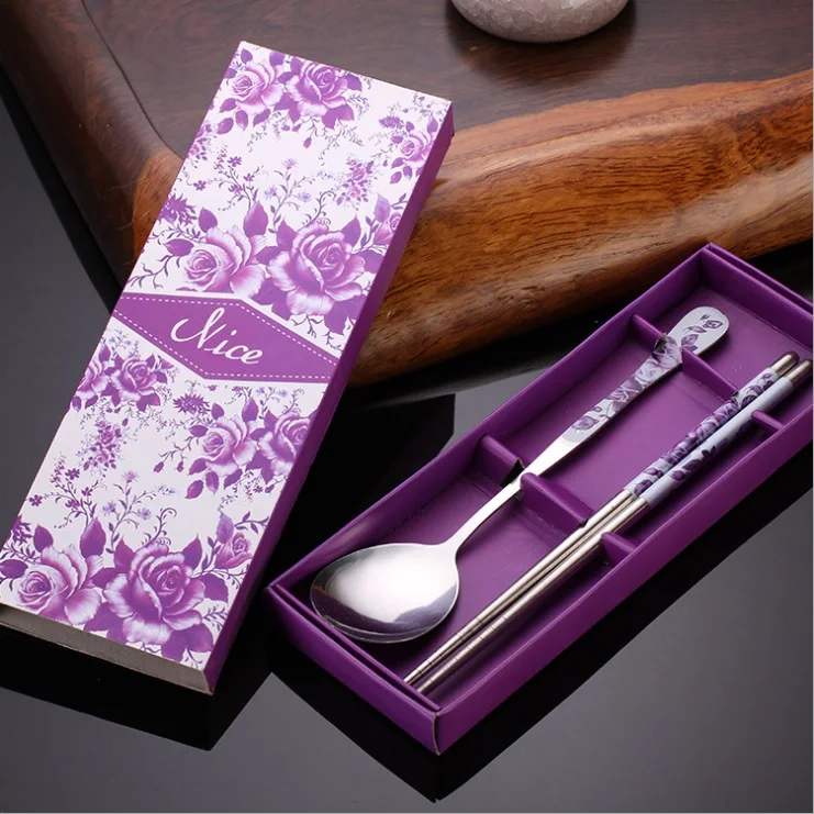 300sets 5 colors creative practical dinnerware set stainless steel spoon chopsticks with gift box wedding favors
300sets 5 colors creative practical dinnerware set stainless steel spoon chopsticks with gift box wedding favors