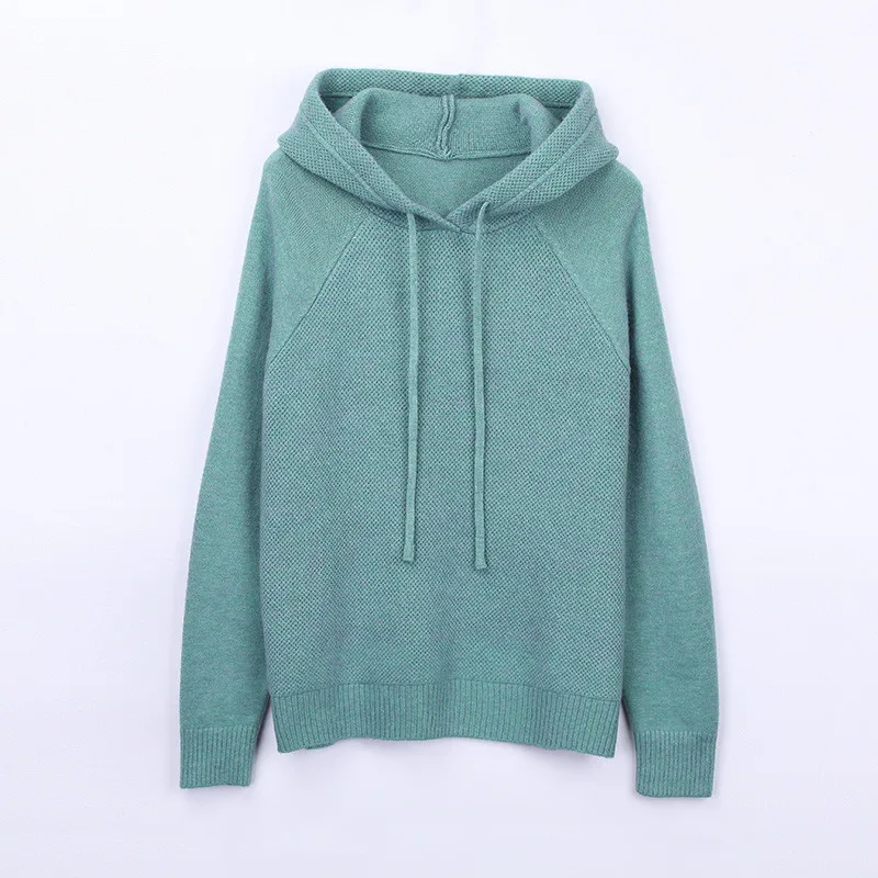 Spring and Autumn New fashion Long Sleeve Tops Women Casual Loose Hooded Sweaters Solid Color Knitted Pullovers Sweater women
Spring and Autumn New fashion Long Sleeve Tops Women Casual Loose Hooded Sweaters Solid Color Knitted Pullovers Sweater women