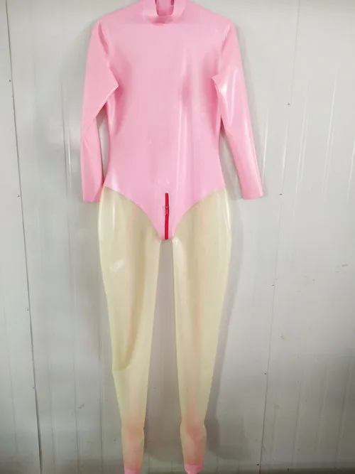 2019 Latex Rubber Catsuit Exercise Tights Suit Catsuit Pink and Transparent Bodysuit Size XXS-XXL
2019 Latex Rubber Catsuit Exercise Tights Suit Catsuit Pink and Transparent Bodysuit Size XXS-XXL