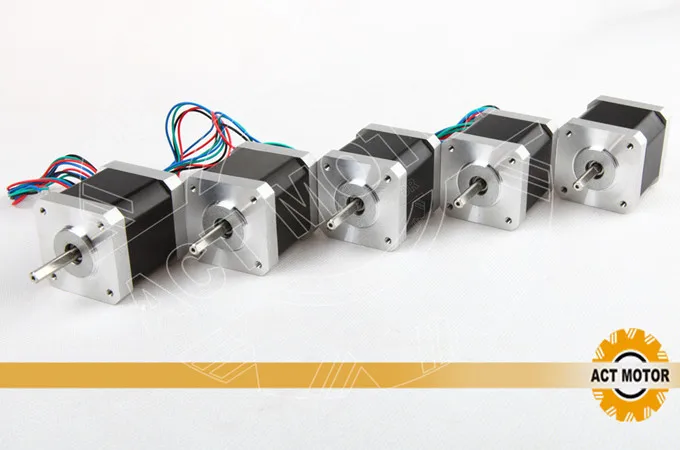New Arrival! ACT 5PCS Nema17 Stepper Motor 17HS4417P1 2Phase 56oz-in 40mm 1.7A Single Flat Shaft CE ROSH ISO 3D Printer Reprap
New Arrival! ACT 5PCS Nema17 Stepper Motor 17HS4417P1 2Phase 56oz-in 40mm 1.7A Single Flat Shaft CE ROSH ISO 3D Printer Reprap