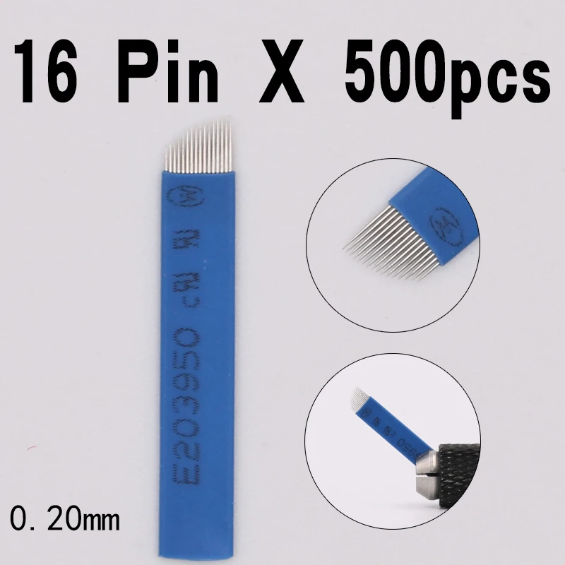 500 Pcs 0.2mm Diameter 16 Needle Micro Blade Eyebrow Microblading Tattoo Needles For Permanent Makeup Free Shipping
500 Pcs 0.2mm Diameter 16 Needle Micro Blade Eyebrow Microblading Tattoo Needles For Permanent Makeup Free Shipping