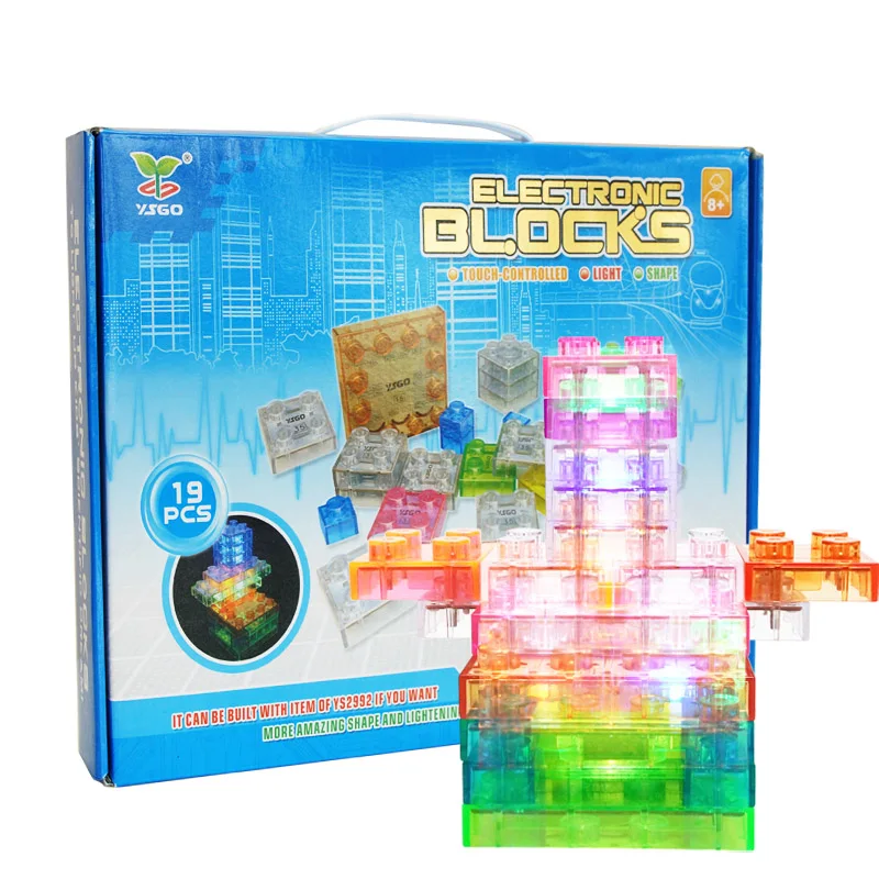 19PCS Touch control led Light electronic blocks DIY Kits Integrated building blocks model kits Science toys
19PCS Touch control led Light electronic blocks DIY Kits Integrated building blocks model kits Science toys