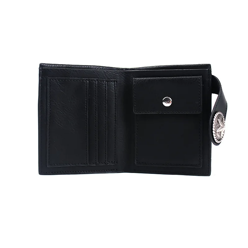 Vintage PU Leather Wallet Men Fashion Short Casual Retro Coin Pocket Male Portfel Man's Purse Business Rivet | Багаж и сумки