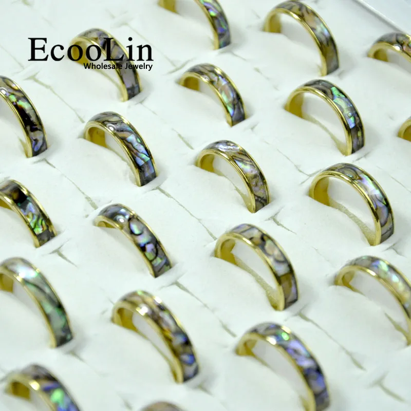 10Pcs EcooLin Brand Fashion Natural Shellfish Abalone Shell Stainless Steel Rings For Women Jewelry Lots Bulk LR4028
10Pcs EcooLin Brand Fashion Natural Shellfish Abalone Shell Stainless Steel Rings For Women Jewelry Lots Bulk LR4028