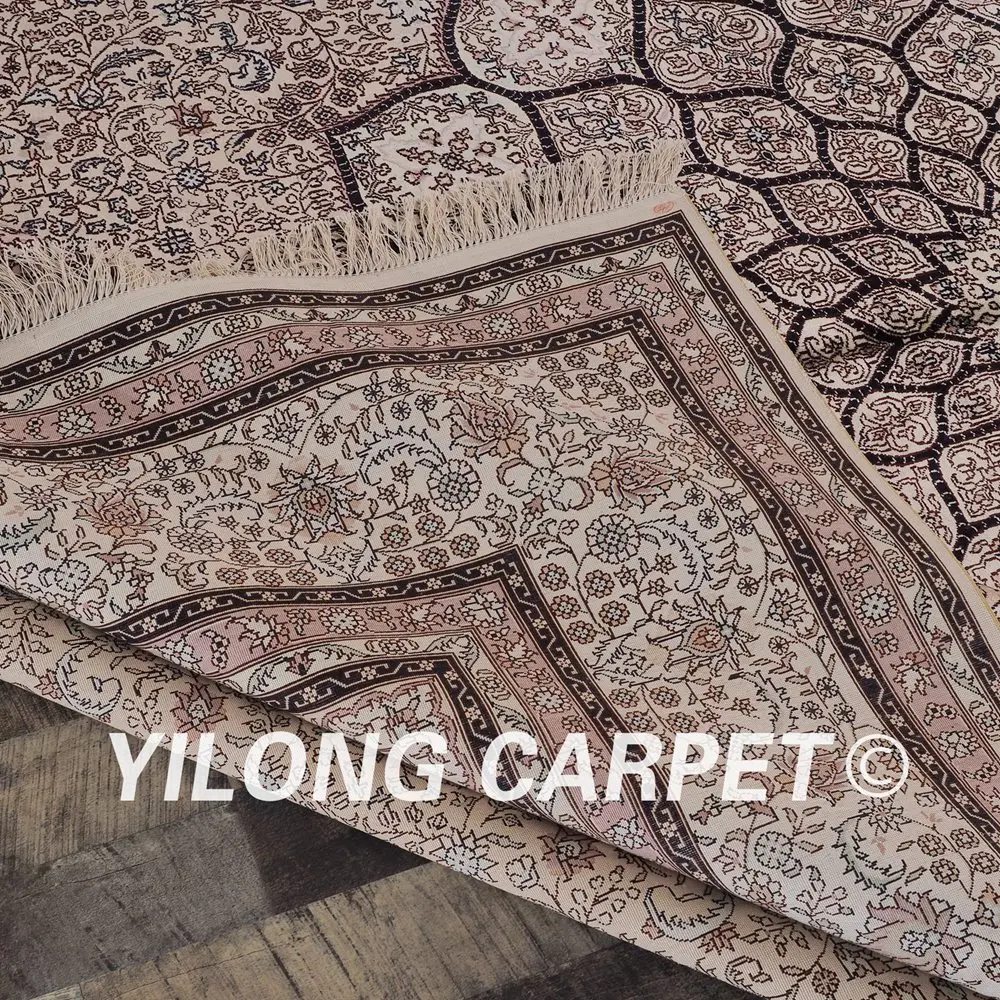 Yilong 9'x12' Handmade Persian Silk Rug Hand Knotted Oriental Carpets (LH163A9x12)
Yilong 9'x12' Handmade Persian Silk Rug Hand Knotted Oriental Carpets (LH163A9x12)