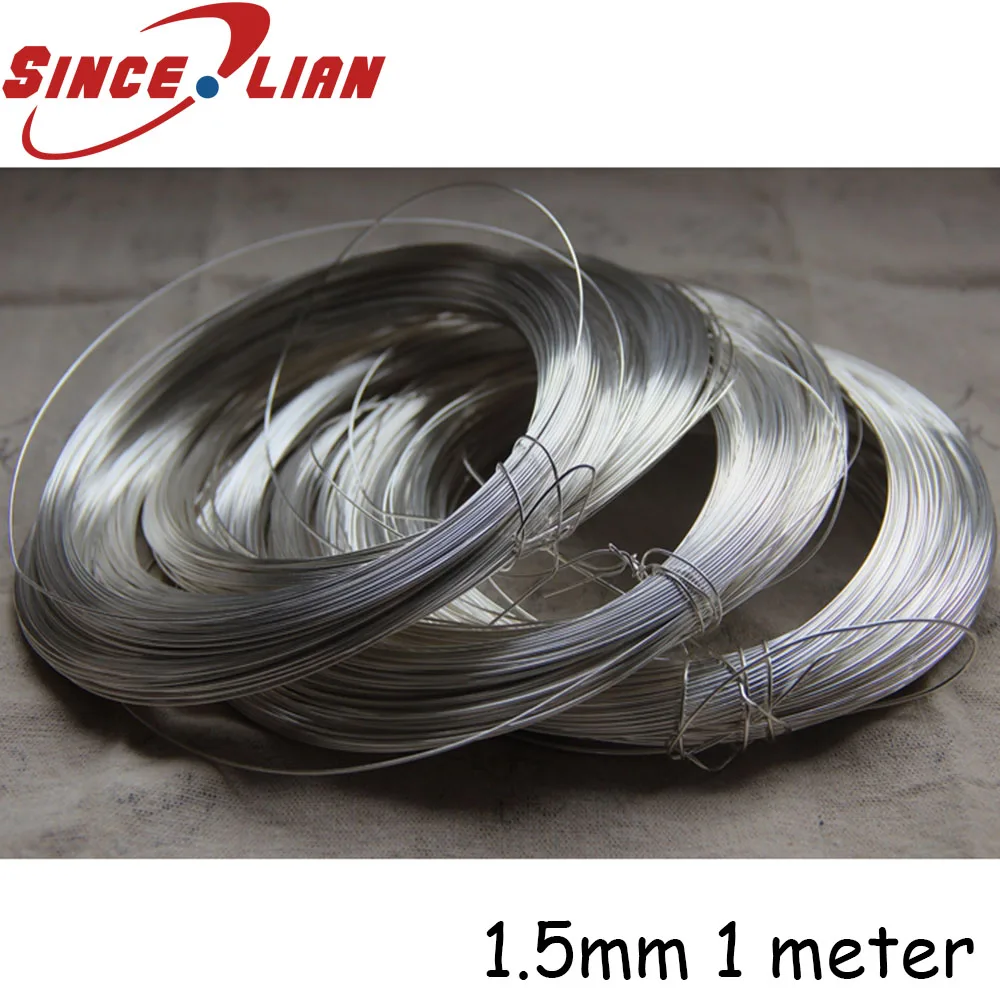 1.5MM 925 Sterling Silver Wire Diameter 1Meter/Lot Beading Stringing Jewelry DIY Silver Wire Connector Accessories
1.5MM 925 Sterling Silver Wire Diameter 1Meter/Lot Beading Stringing Jewelry DIY Silver Wire Connector Accessories