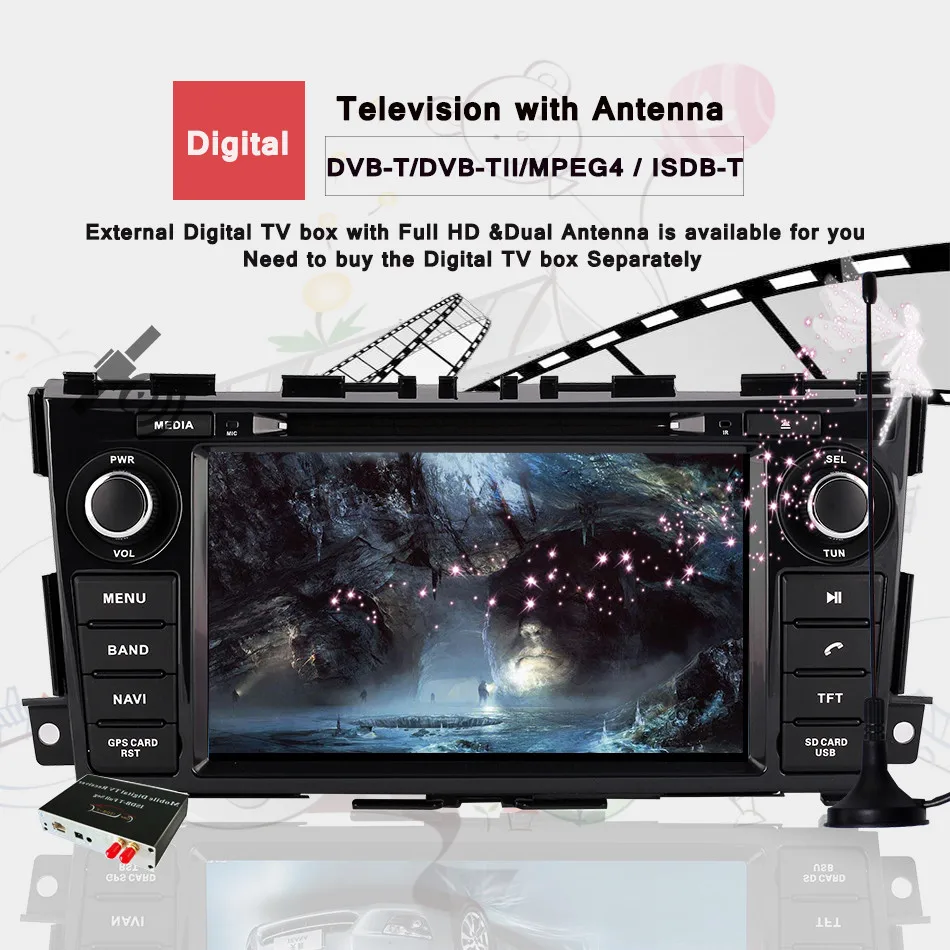 Автомобильный DVD плеер 8 " android 10 0 4 ГБ 64 Восьмиядерный для Nissan TEANA Altima 2014 2015 2017