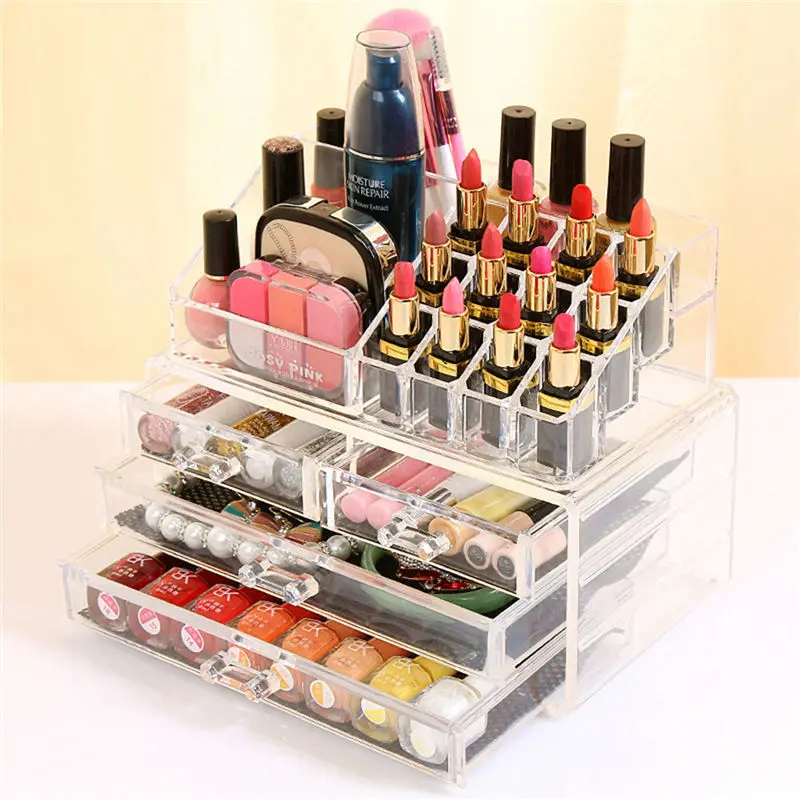 1pc Acrylic 3 Layer 4 Drawer Makeup Organizer Storage Box For Cosmetic Jewelry Display Rangement Maquill Color Clear moa0003
1pc Acrylic 3 Layer 4 Drawer Makeup Organizer Storage Box For Cosmetic Jewelry Display Rangement Maquill Color Clear moa0003