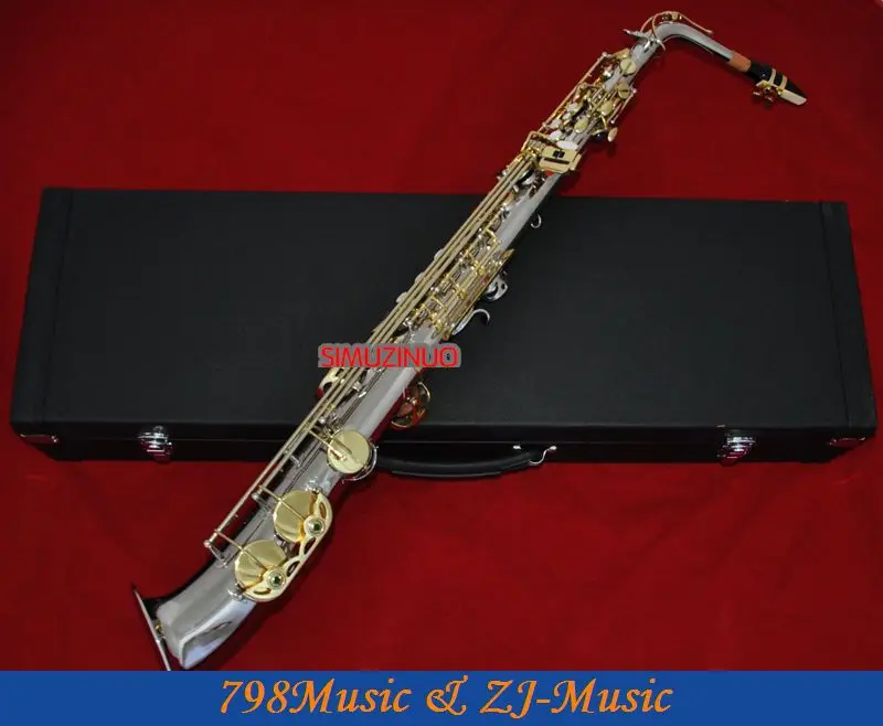 Альт-саксофон с никелированным и золотым покрытием-Eb High F # Key-Pearl Bottons
Альт-саксофон с никелированным и золотым покрытием-Eb High F # Key-Pearl Bottons