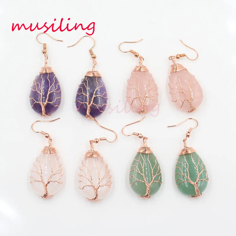 Water Drop Life Tree Earrings Jewelry For Women Natural Stone Crystal Rose Golden Plated Accessories Charms Jewelry
Water Drop Life Tree Earrings Jewelry For Women Natural Stone Crystal Rose Golden Plated Accessories Charms Jewelry