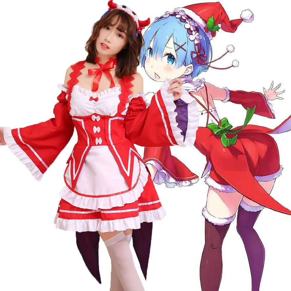 Anime Re:Zero Kara Hajimeru Isekai Seikatsu Ram Rem Christmas Cosplay Costume For Girl Lolita Full Set Bowknot Red Dress
Anime Re:Zero Kara Hajimeru Isekai Seikatsu Ram Rem Christmas Cosplay Costume For Girl Lolita Full Set Bowknot Red Dress
