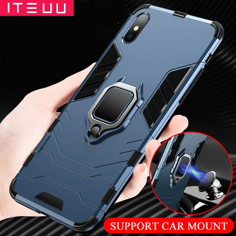 ITEUU Anti-knock Finger Ring Kickstand Armor Case for iPhone X Xs Max for iPhone XR Cases Shockproof Back Cover X Xs MAX Xr
ITEUU Anti-knock Finger Ring Kickstand Armor Case for iPhone X Xs Max for iPhone XR Cases Shockproof Back Cover X Xs MAX Xr