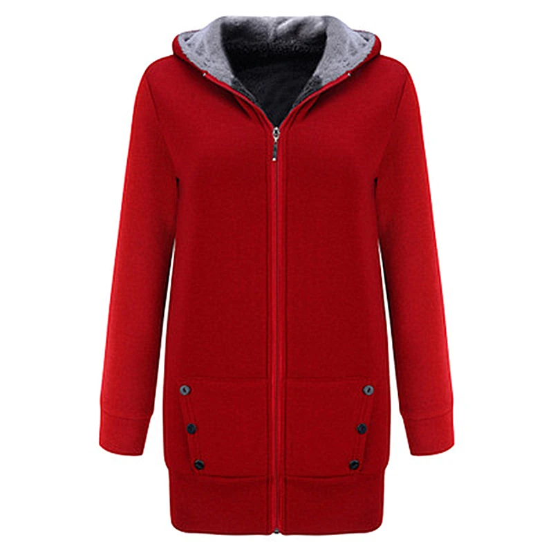Fleece Thickening Hooded Casual Coat Multi-code Large Size Comfortable Multi-color Female
Fleece Thickening Hooded Casual Coat Multi-code Large Size Comfortable Multi-color Female