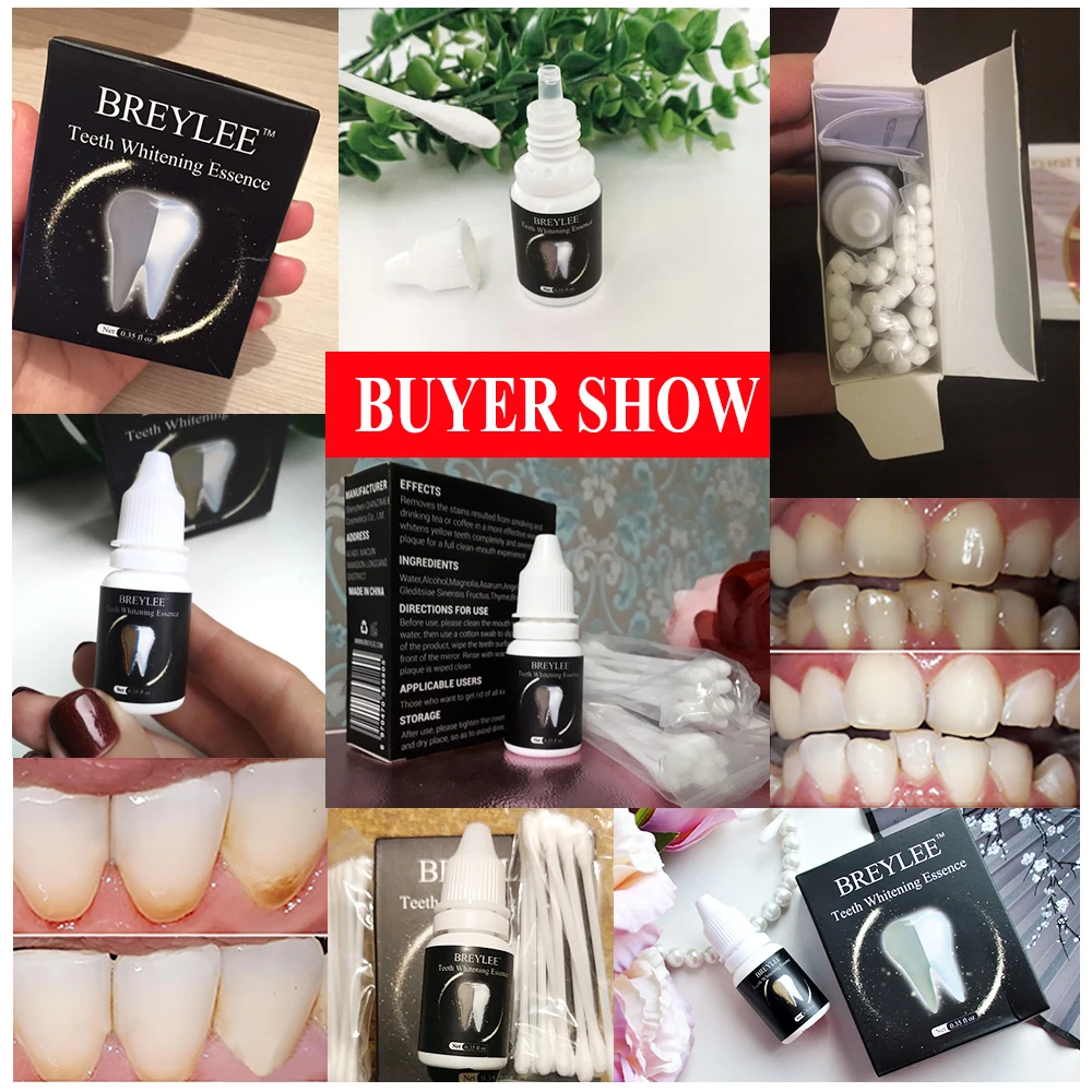 BREYLEE Teeth Whitening Essence Oral Hygiene Cleaning Serum White Gel Teeth Care Tooth Bleaching Dental Tools Perfect Smile 2pcs
BREYLEE Teeth Whitening Essence Oral Hygiene Cleaning Serum White Gel Teeth Care Tooth Bleaching Dental Tools Perfect Smile 2pcs