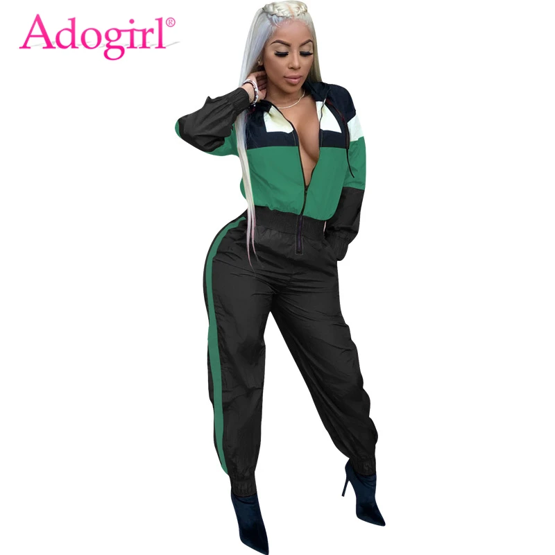 Adogirl Color Patchwork Hooded Jumpsuit Zipper Front Long Sleeve Casual Romper Women Tracksuit Streetwear Fashion Hoodies Jumper
Adogirl Color Patchwork Hooded Jumpsuit Zipper Front Long Sleeve Casual Romper Women Tracksuit Streetwear Fashion Hoodies Jumper