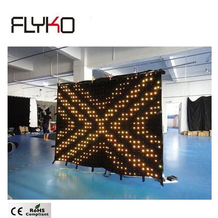 full color changing soft screen professional stage led curtain P70mm 1*1.5m back drop free shipping | Лампы и освещение