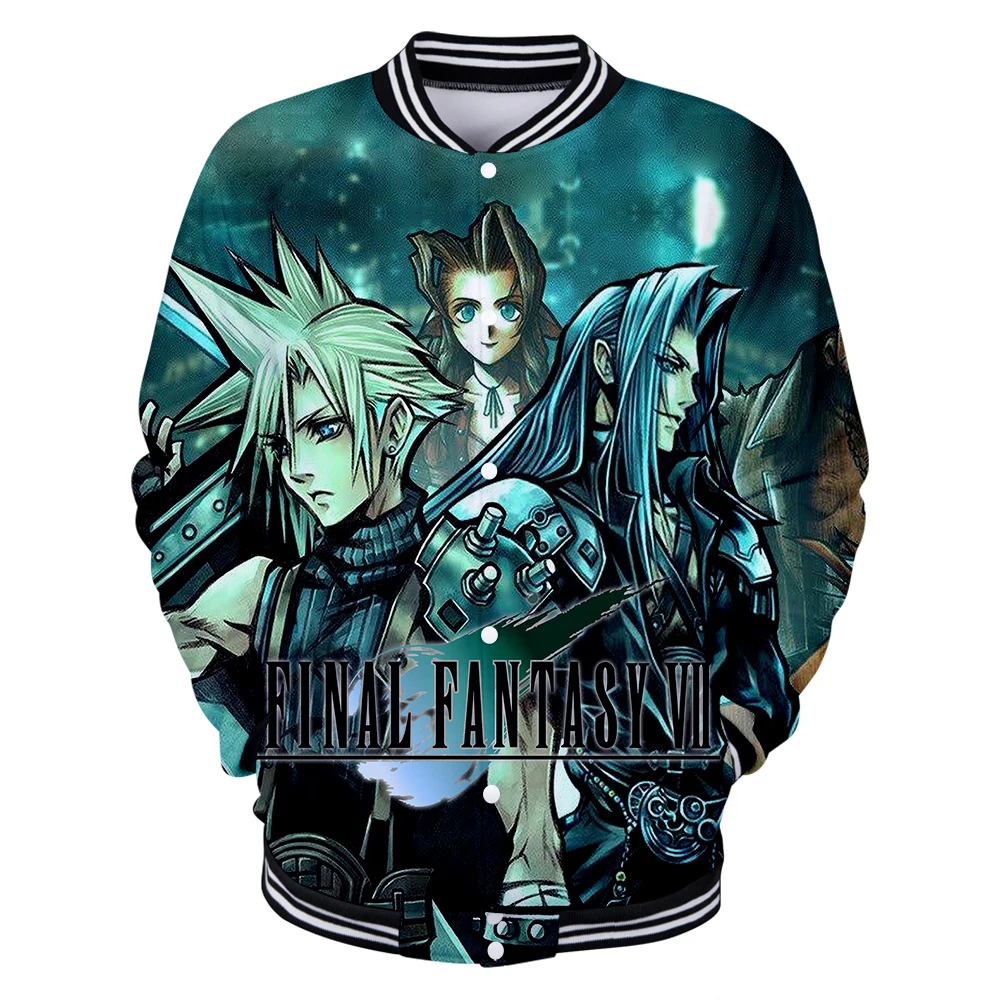 Hot Men Final Fantasy VII FF7 jackets Game 3D Print Boy's Baseball uniform Leisure Student Coat high quality Warm Fahion Tops
Hot Men Final Fantasy VII FF7 jackets Game 3D Print Boy's Baseball uniform Leisure Student Coat high quality Warm Fahion Tops