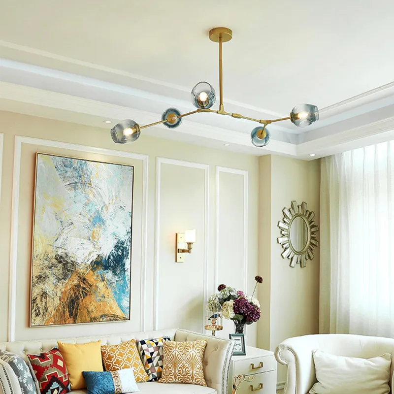Kitchen Modern Pendant Light Gold Pendant Lighting Bar Gradual Grey Glass Lamp Bedroom Large Pendant Lights Study Ceiling Lamp
Kitchen Modern Pendant Light Gold Pendant Lighting Bar Gradual Grey Glass Lamp Bedroom Large Pendant Lights Study Ceiling Lamp