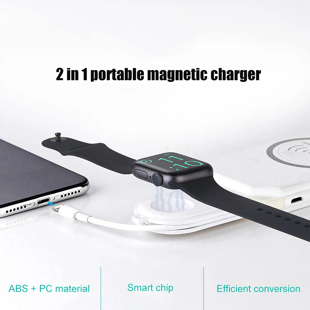 New Arrival Portable Mini 2 in 1 Magnetic USB Charging Wireless Charger Suitable for Apple Watch
New Arrival Portable Mini 2 in 1 Magnetic USB Charging Wireless Charger Suitable for Apple Watch