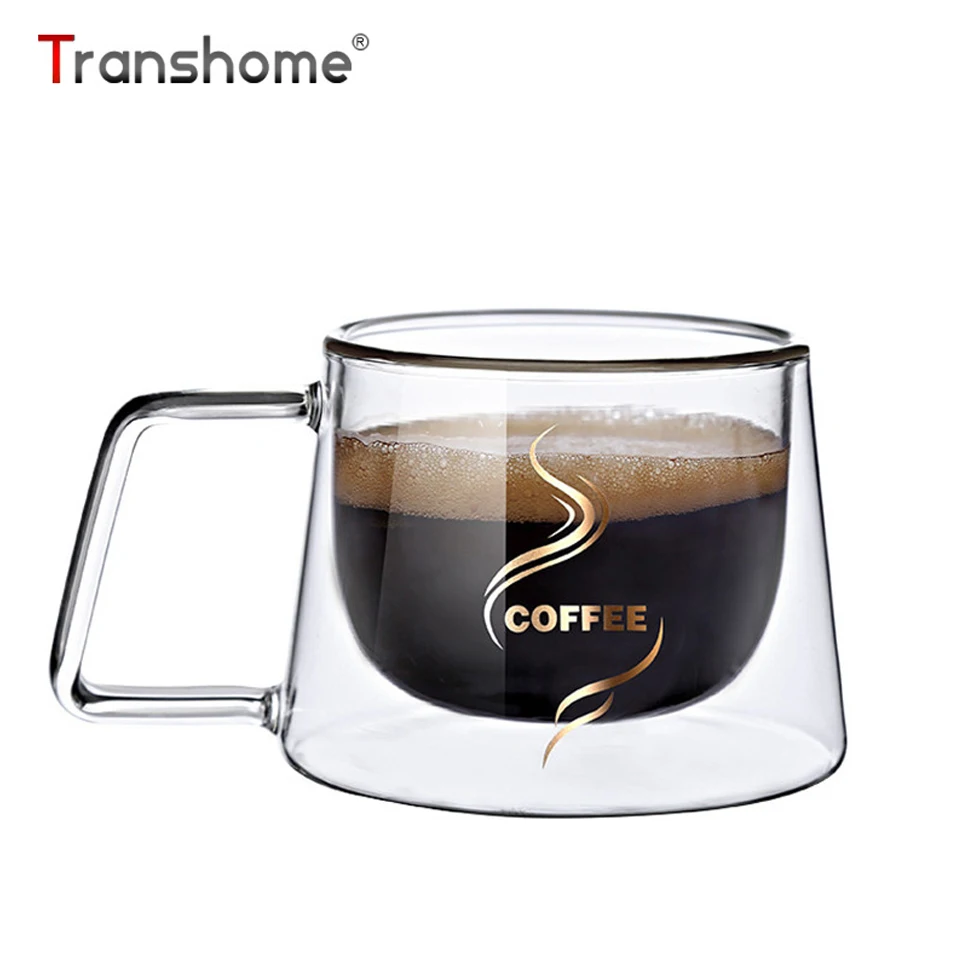 Transhome Glass Coffee Mug 200ml Double Wall Transparent Funny Cups & Mugs For Tea Milk Coffee With Handles Drinkware
Transhome Glass Coffee Mug 200ml Double Wall Transparent Funny Cups & Mugs For Tea Milk Coffee With Handles Drinkware
