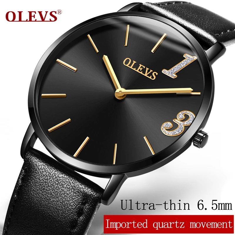 OLEVS модные мужские часы лучший бренд класса люкс Бизнес тонкий циферблат