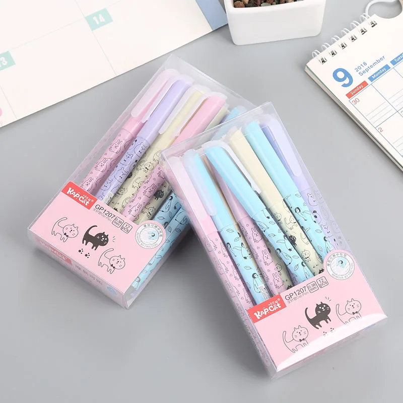 36 pcs/lot Cat Animal Erasable Gel Pen Cute 0.38 mm blue ink Signature Pen Escolar School writing Supply Promotional Gift
36 pcs/lot Cat Animal Erasable Gel Pen Cute 0.38 mm blue ink Signature Pen Escolar School writing Supply Promotional Gift