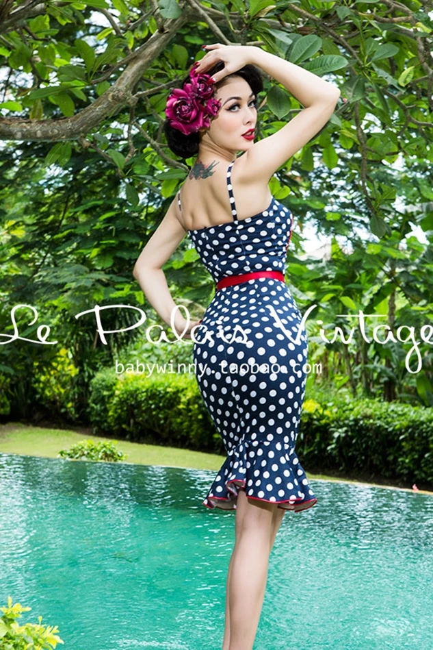 Le Palais Vintage Spaghetti Strap Summer Dress Dot Mermaid Women Elegant Trumpet Evening Gowns Bodycon Party Dresses Vestidos
Le Palais Vintage Spaghetti Strap Summer Dress Dot Mermaid Women Elegant Trumpet Evening Gowns Bodycon Party Dresses Vestidos