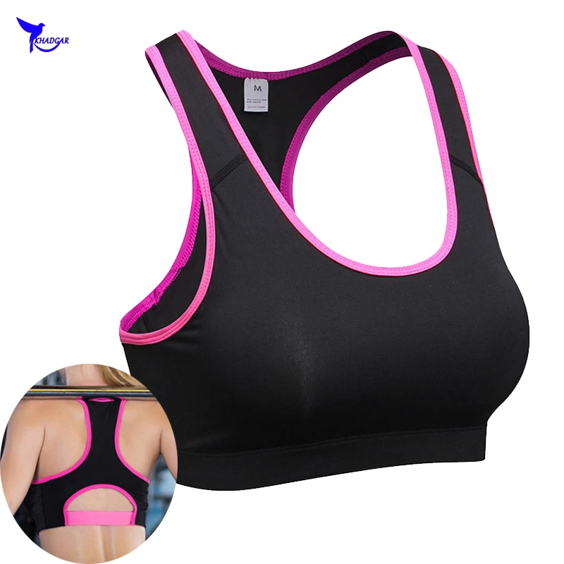 Wire Free Push Up Women Sport Yoga Bra Gym Fitness Removeable Padded Tank Tops Dry Fit Running Vest Breathable Elastic Underwear | Спорт и